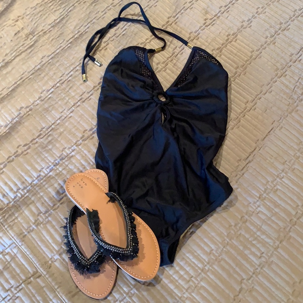 NWOT black one-piece bathing suit